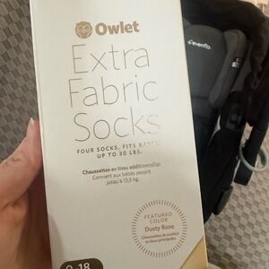 Owlet Dusty Rose Extra Fabric Socks for Babies